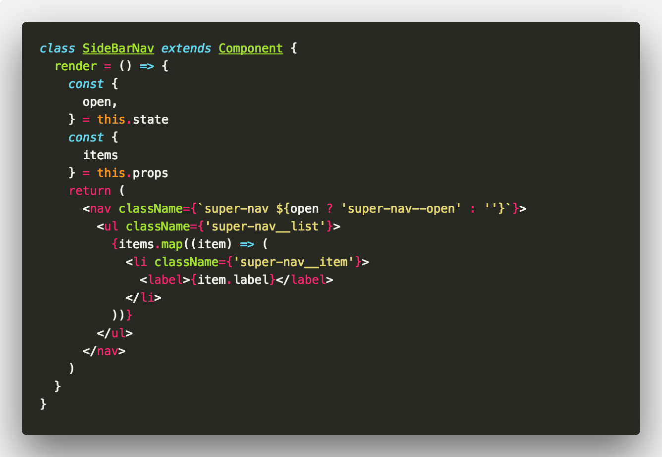 CSS styling in React